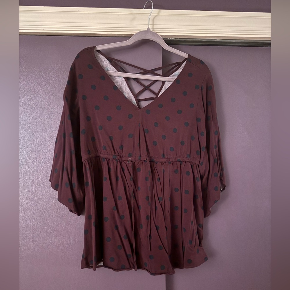 LOWEST PRICE Torrid Size 1 (14/16) Polka Dot Blouse